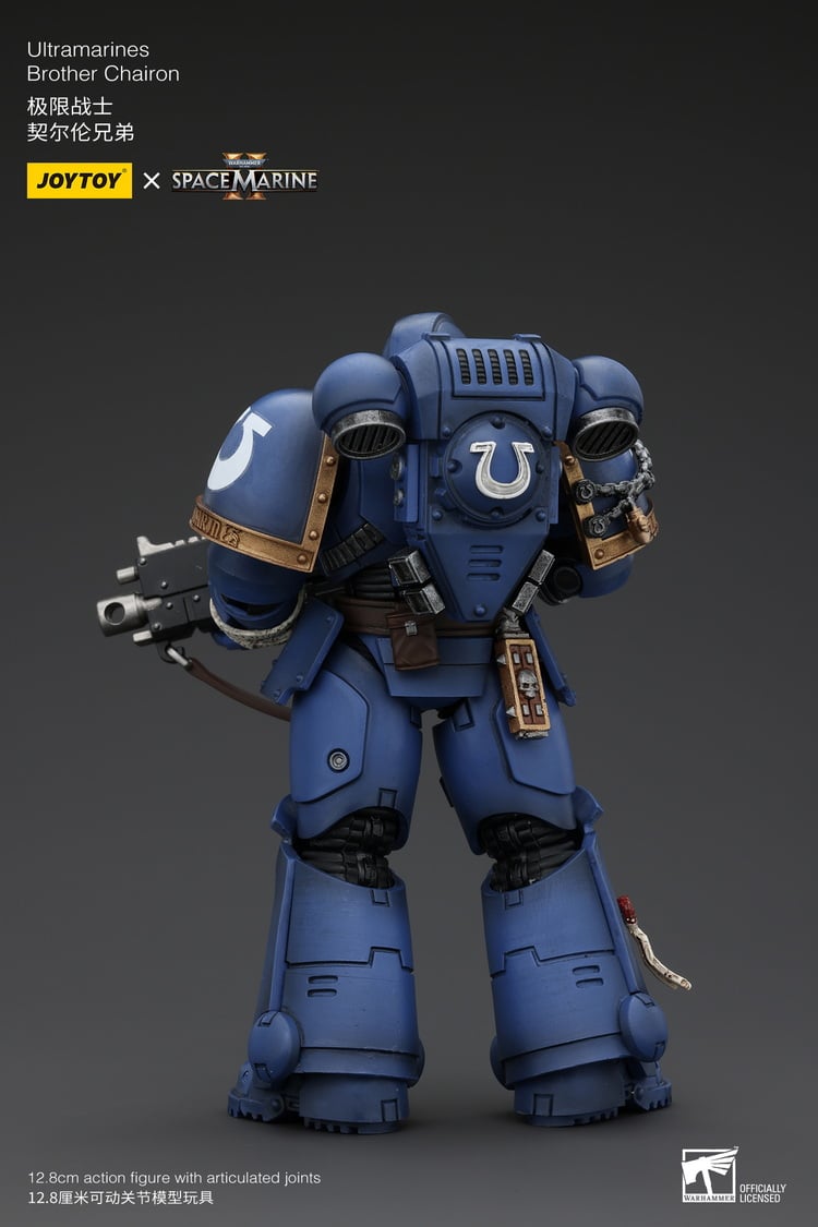 JOYTOY Warhammer 40k Action Figure 1/18 - Set Ultramarines Tenente Titus, Fratello Chairon, Sergente Gadriel - Collector's Edition