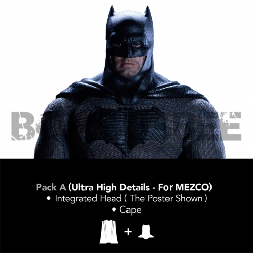 【Pre-order】Muff Toys 1/12 Batman Gotham Guardian Dark Knight Accessories Pack A Ntegrated Head + Cpae For MEZCO