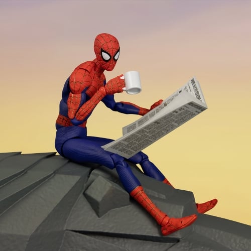 【In Stock】Sentinel Spider-Man: Into the Spider-Verse SV-ACTION Peter B. Parker / Spider-Man with Platform
