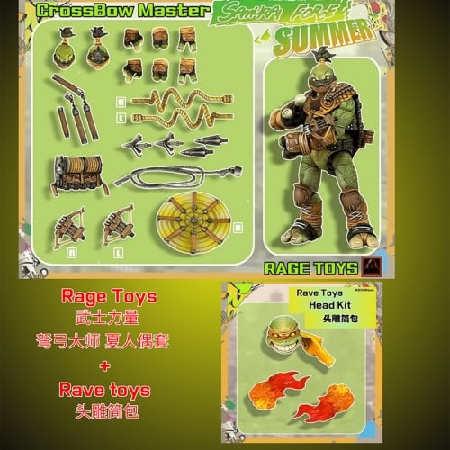 【Pre-order】Rage Toys Samurai Force 3 Crossbow Master Summer & Rave Head Kit Accessory Pack