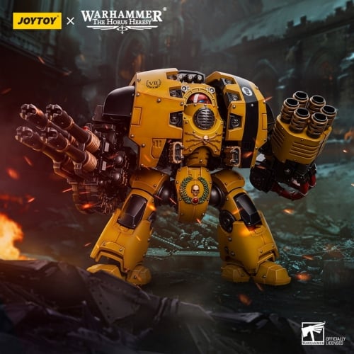 【Pre-order】Joytoy Warhammer 40K JT9978 1/18 Warhammer "The Horus Heresy" Imperial Fists Leviathan Dreadnought with Cyclonic Melta Lance and Storm Cann