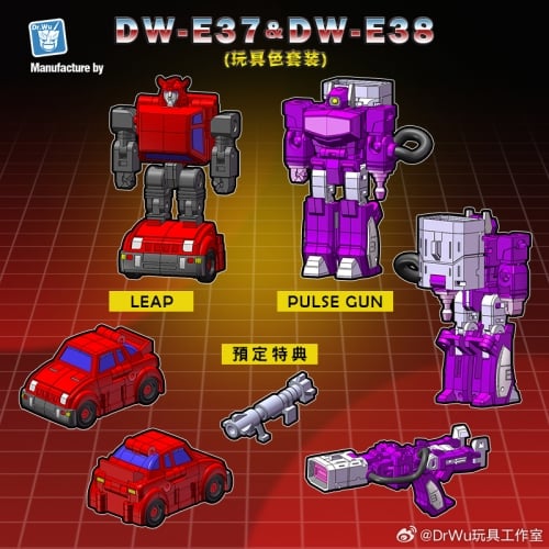 【Pre-order】DR.WU DW-E37 Leap Cliffjumper & DW-E38 Pulse Gun Shockwave Toy Color Set of 2