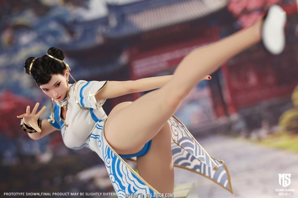 STAR MAN MS-011 1/6 Street Fighter Chunli Blue Moire White Cheongsam Version