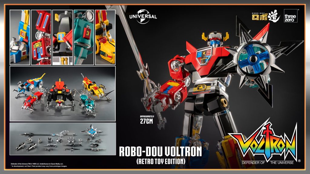 Threezero Voltron: Defender of the Universe ROBO-DOU Voltron (Retro Toy Edition)