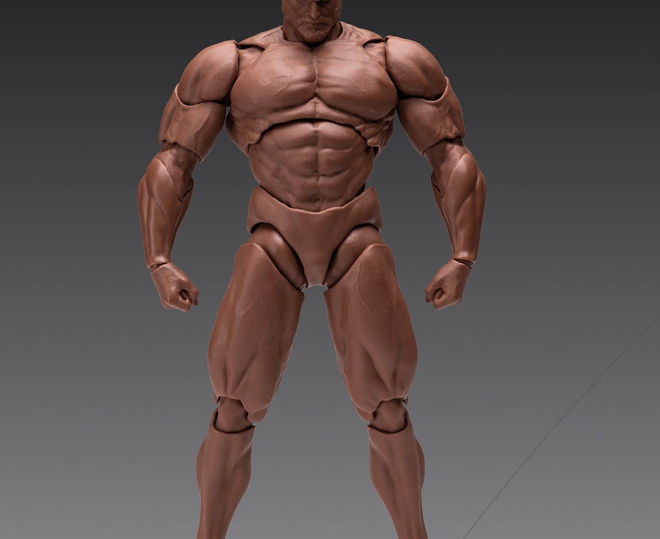 Inart Morfig Blank Male Body 1/12 Action Figure Black Skin