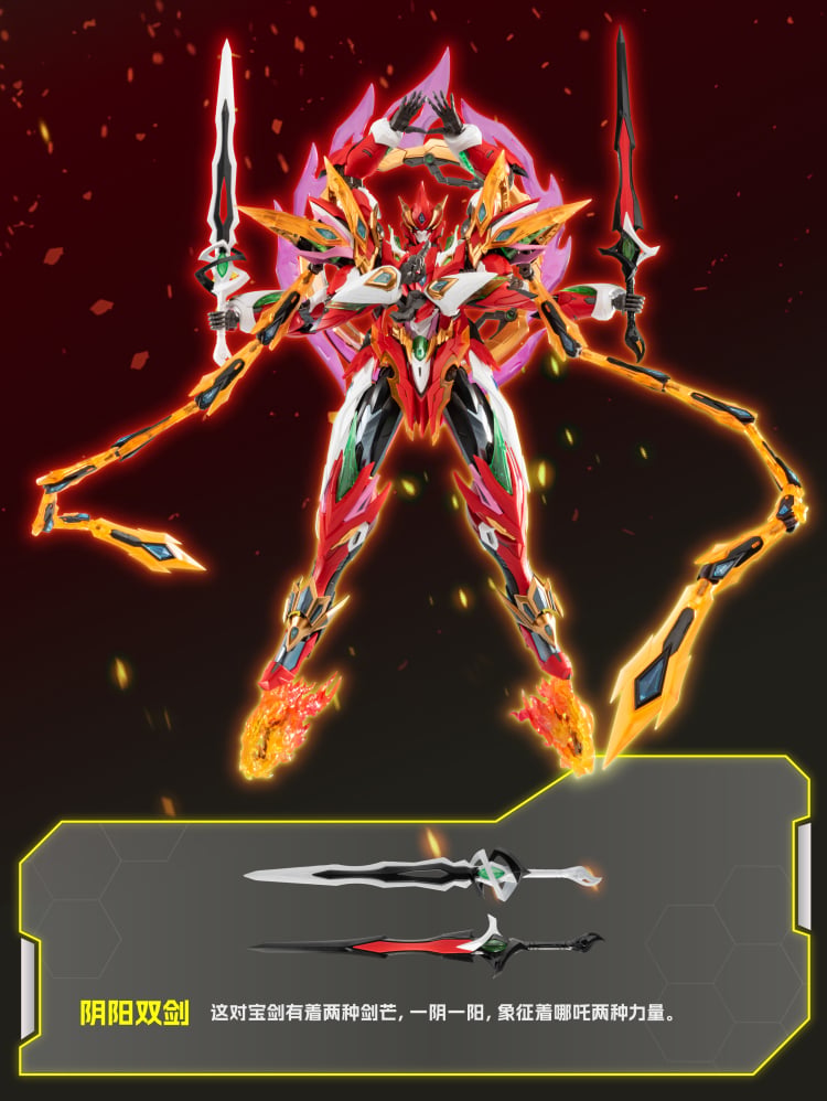 HiPlay Motors Nuclear NEZHA – Kit Modello Mecha In Plastica, 22 Cm, Figura Collezionabile MNP-XH04