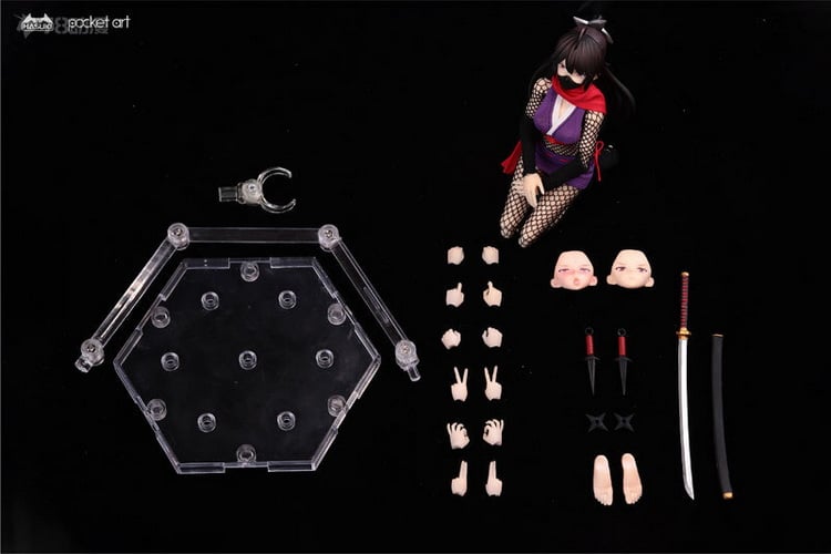 HASUKI 1/12 Pocket Art Ninja Figure | Bombusbee