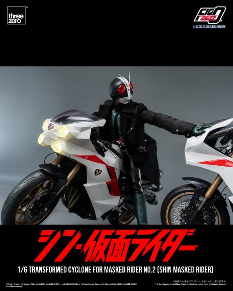 Mask Rider Zero Three 3A Threezero 1/6 3Z0493 FigZero SHIN MASKED RIDER Transformed Cyclone ...